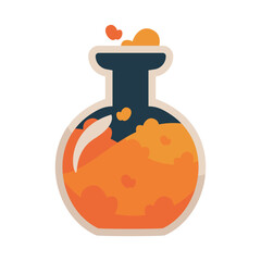 magic bottle of elixir Color vector illustration