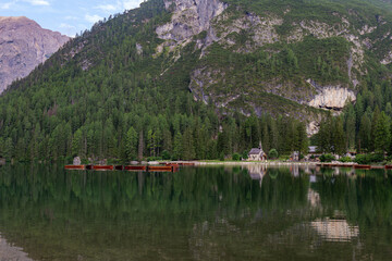 The Pragser Wildsee, or Lake Prags, Lake Braies (Italian: Lago di Braies; German: Pragser Wildsee) is a natural lake in the Prags Dolomites in South Tyrol, Italy. 