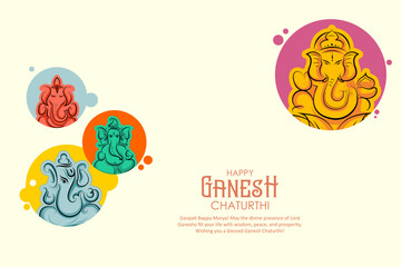 Lord Ganpati background for Ganesh Chaturthi festival of India