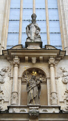 Religious Statues Adorning Church Facade