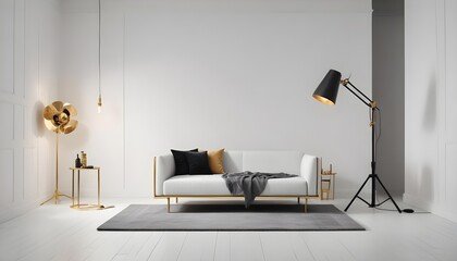 Photo interior modern design room 3d illustration