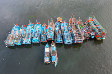 Aerial view of My Khe Beach - Top 6 beautiful beach in the World By Forbes Magazine.