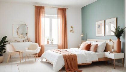 Photo interior modern design room 3d illustration