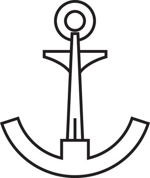 recommend clip art: Anchor Icon Line Art