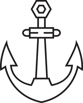 recommend clip art: Anchor Icon Line Art