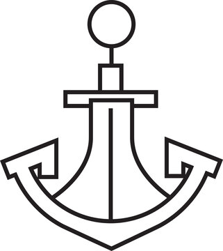 recommend clip art: Anchor Icon Line Art