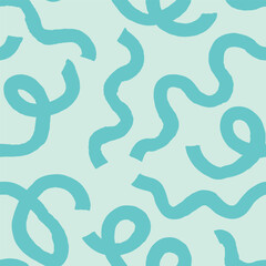 Seamless abstract pattern with squiggles and scribbles. Weaved curved lines. Chaotic ink scribbles decorative texture. Messy doodles, wavy and curly lines.