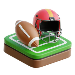 American Football 3d Illustration
