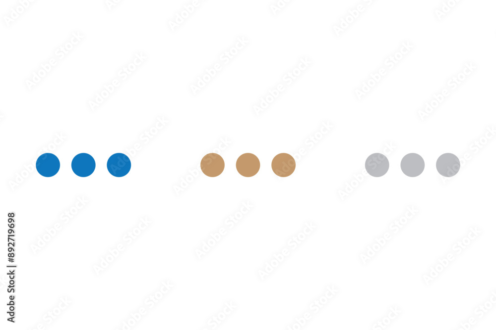 Poster menu three dots line icon in black. graphic elements for your site. trendy flat style isolated symbo