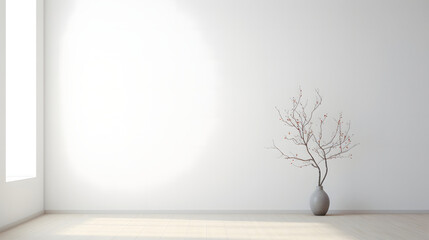 Obraz premium Minimalist White Room with Plant