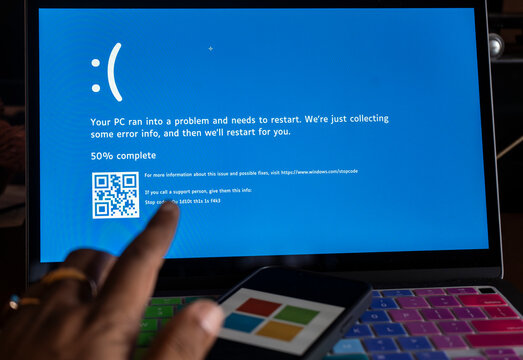 Illustration of Microsoft Blue Screen of Death