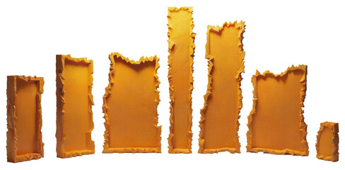 Narrow rectangular pumpkins in the form of slabs.