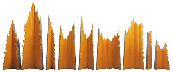 Slabs with sharp edges with a pumpkin texture.