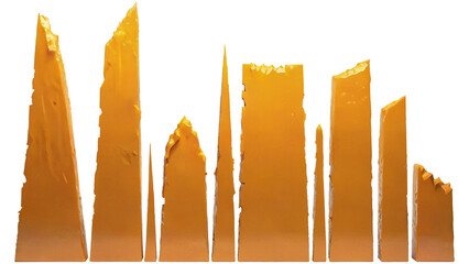 Pointed slabs with pumpkin texture.