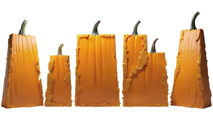 Large slabs with pumpkin texture.
