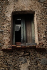 Streets of old Italy. Stone houses, narrow streets of an ancient city in Italy