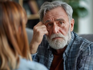 Pensioner receiving assistance for memory issues, highlighting indications of dementia