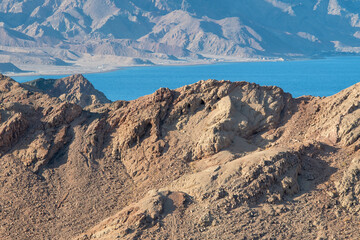 View from viewpoint nearby Dahab, Egypt.