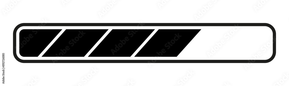 Poster loading or progress completed percentage bar, loading status bar, download progress icon – vector
