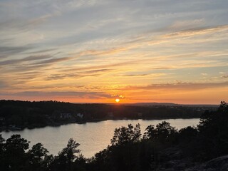 Sunset over the seaview
