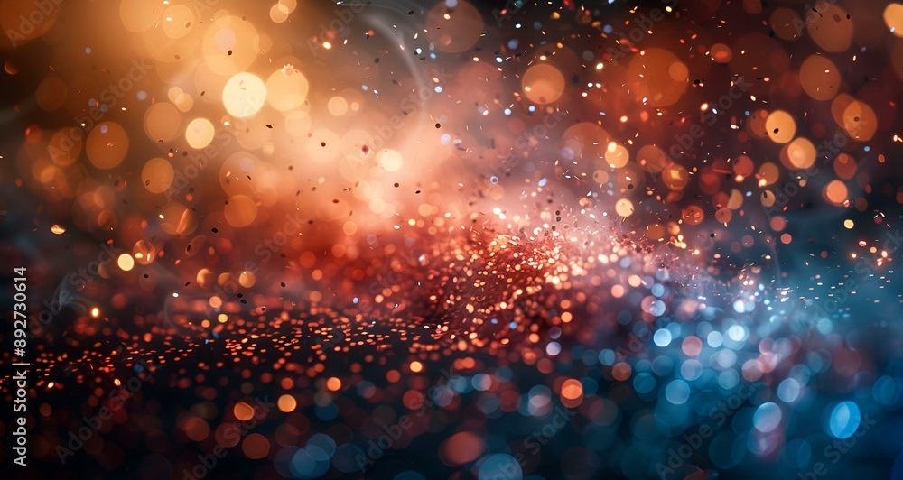 Poster glittering backdrop with sparkles and light.