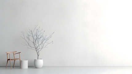 Obraz premium Minimalist Chair and Table Arrangement