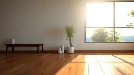 Fototapeta premium Modern Living Room with Simple Decor