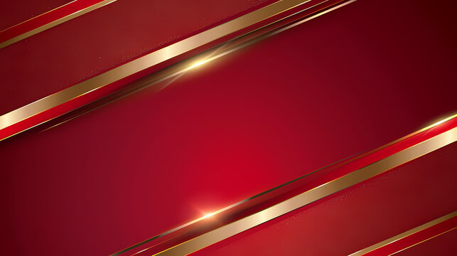 Luxurious red and gold background with sleek diagonal lines and elegant glossy finish.