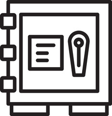 Fototapeta premium Money Safe Line Icon