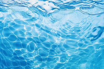 Processed collage of clean blue water texture. Background for banner, backdrop or texture