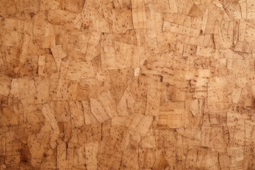 Processed collage of cork board or OSB board material texture. Background for banner, backdrop