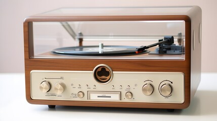 Fototapeta premium Vintage turntable with a modern design