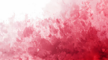 Obraz premium Abstract red and white watercolor painting with splashes and gradients, conveying energy and movement.