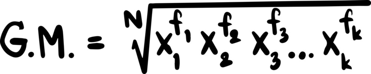 Statistics Mathematics Formulas Handwritten