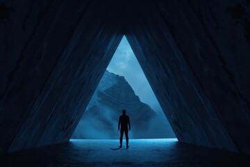 A financial management advertisement set in an ultramodern, supernatural scene, with copy space for your message