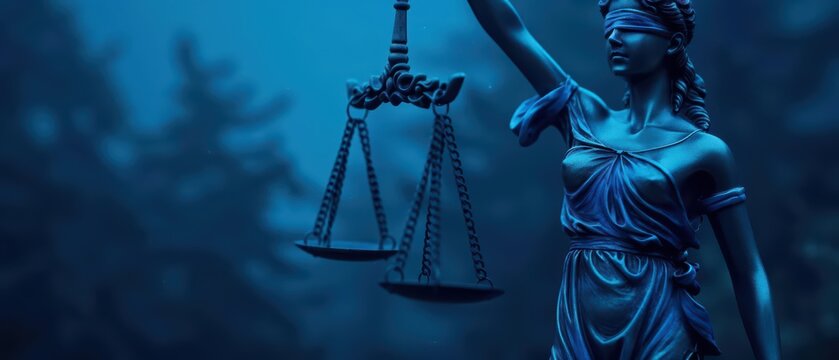 A legal aid ad in an ultramodern, supernatural scene, with copy space for personalized content