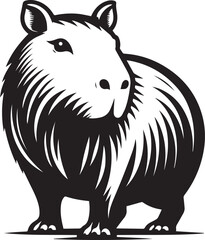 Capybara vector icon isolated on a white background.  Capybara logo illustration.