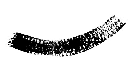 Black ink paint vector brush strokes. Thick dirty distress texture. Grunge rough paint brushes. touch material, dirty splash, handwritten texture simple stripes.