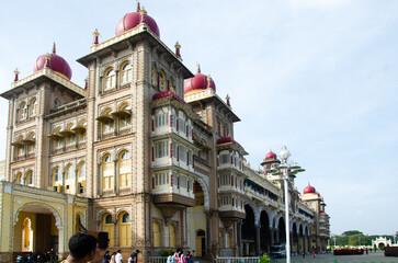 Naklejka premium Majestic view of the Mysore Palace