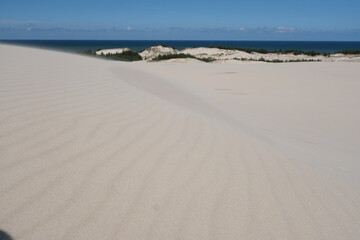 sand dunes coast sea horizon