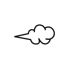 Air spray cloud icon linear graphics set vector