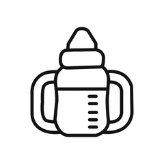 baby sippy icon linear graphics set vector