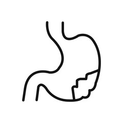 Gastritis icon linear graphics set vector
