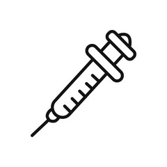 Intradermal injection icon linear graphics set vector