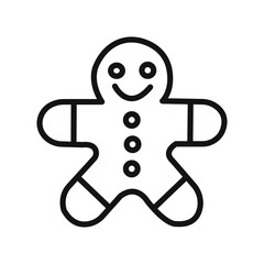 Man cookie icon linear graphics set vector