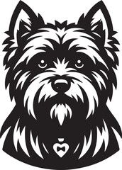 Cairn terrier vector icon isolated on a white background.  Cairn terrier logo illustration.