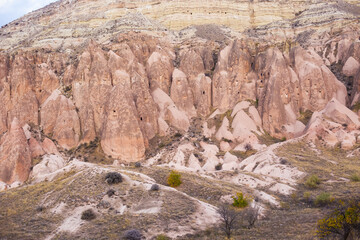 beautiful mountain scenery in the city Cappadocia in Turkey