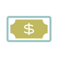 Obraz premium Dollar money banknote vector icon