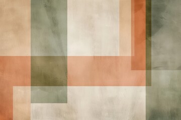 Abstract modern art painting background with green and orange rectangles, squares, and stripes. Perfect for websites, social media, posters, and more