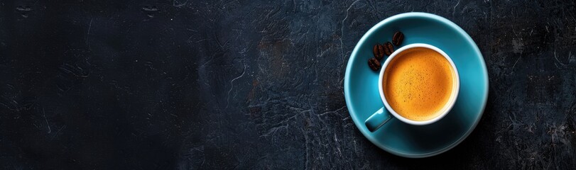 Obraz premium Coffee Cup on a Dark Background